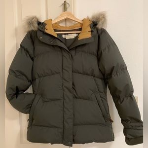 Prana Kromata Jacket with faux fur hoodie XS Olive Green